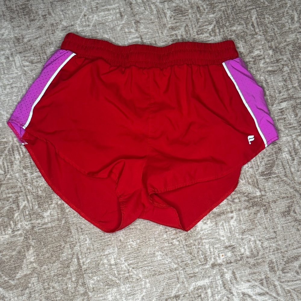 Fabletics Red and Purple Women's Athletic Shorts